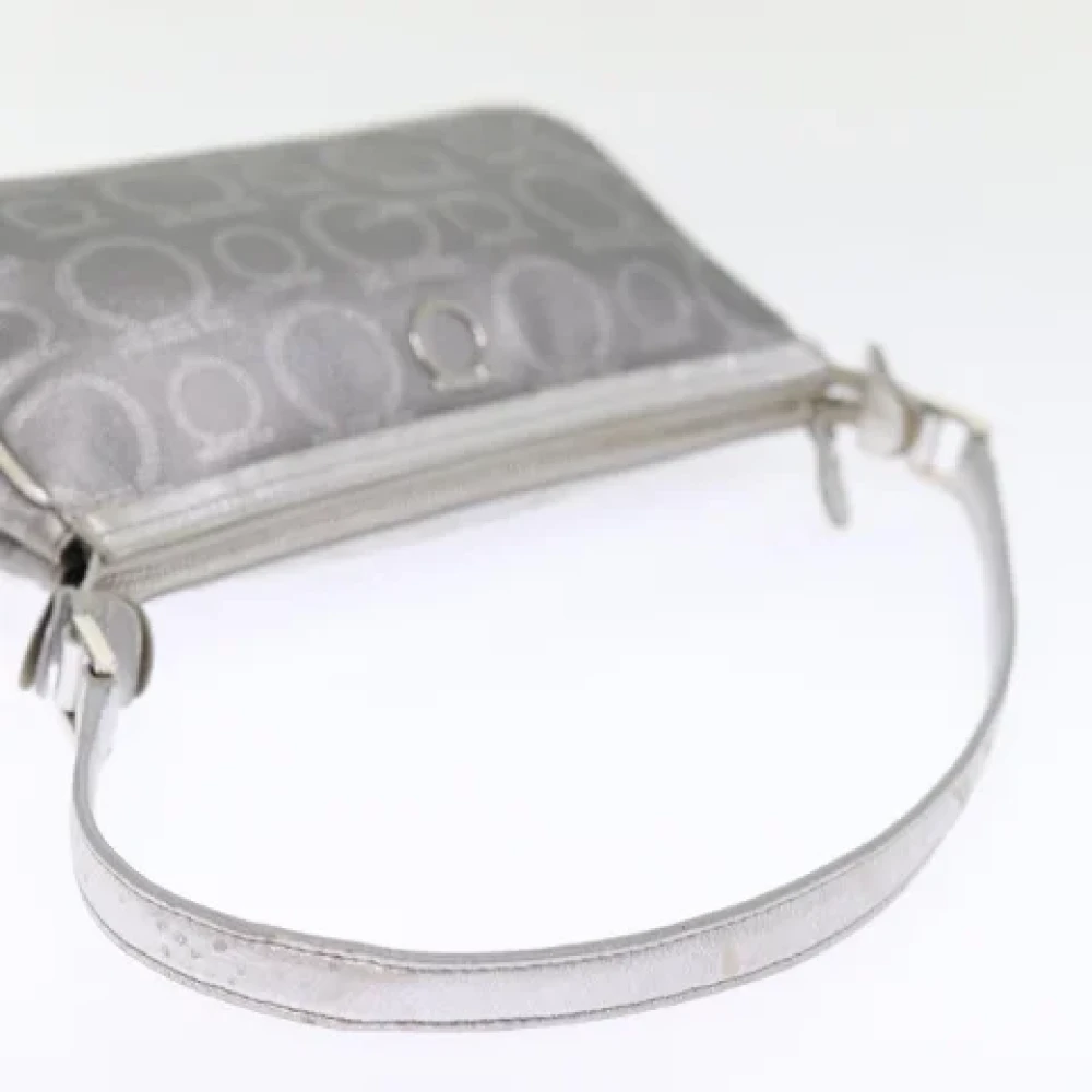 Salvatore Ferragamo Pre-owned Leather pouches Gray Dames
