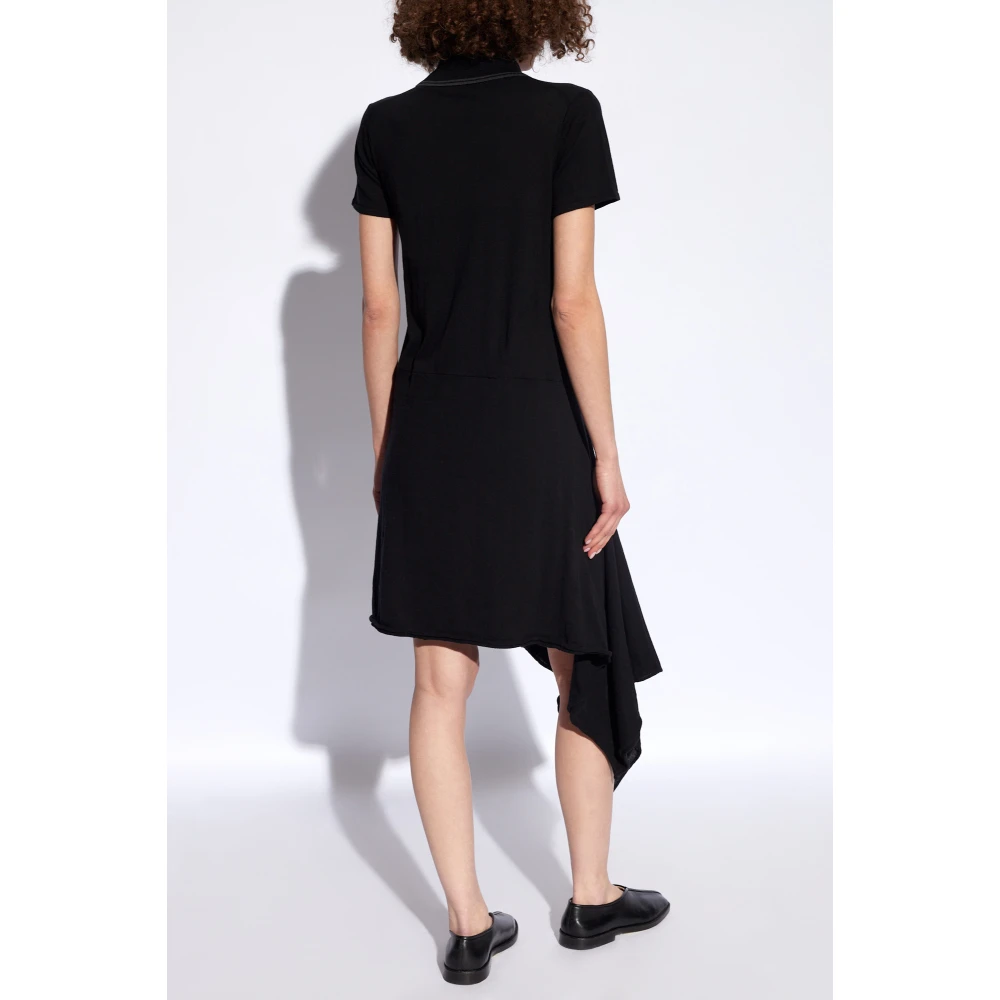 Y-3 Asymmetrische jurk Black Dames