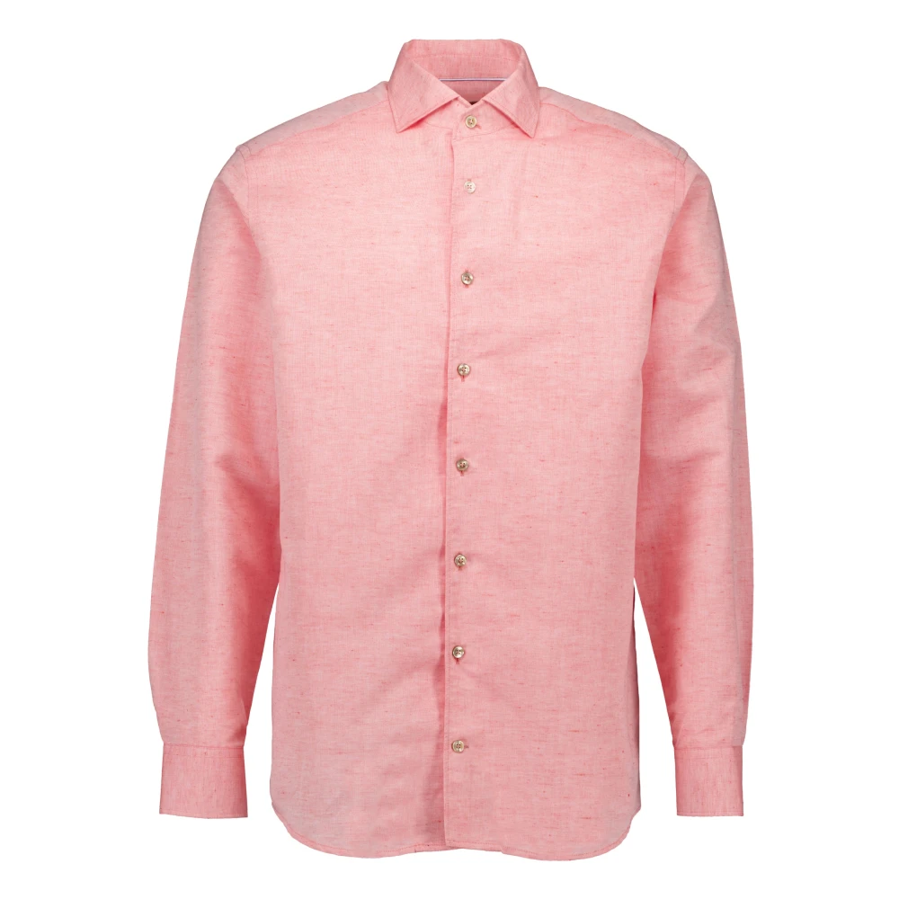 John Miller Roze Overhemd Lange Mouw Pink Heren