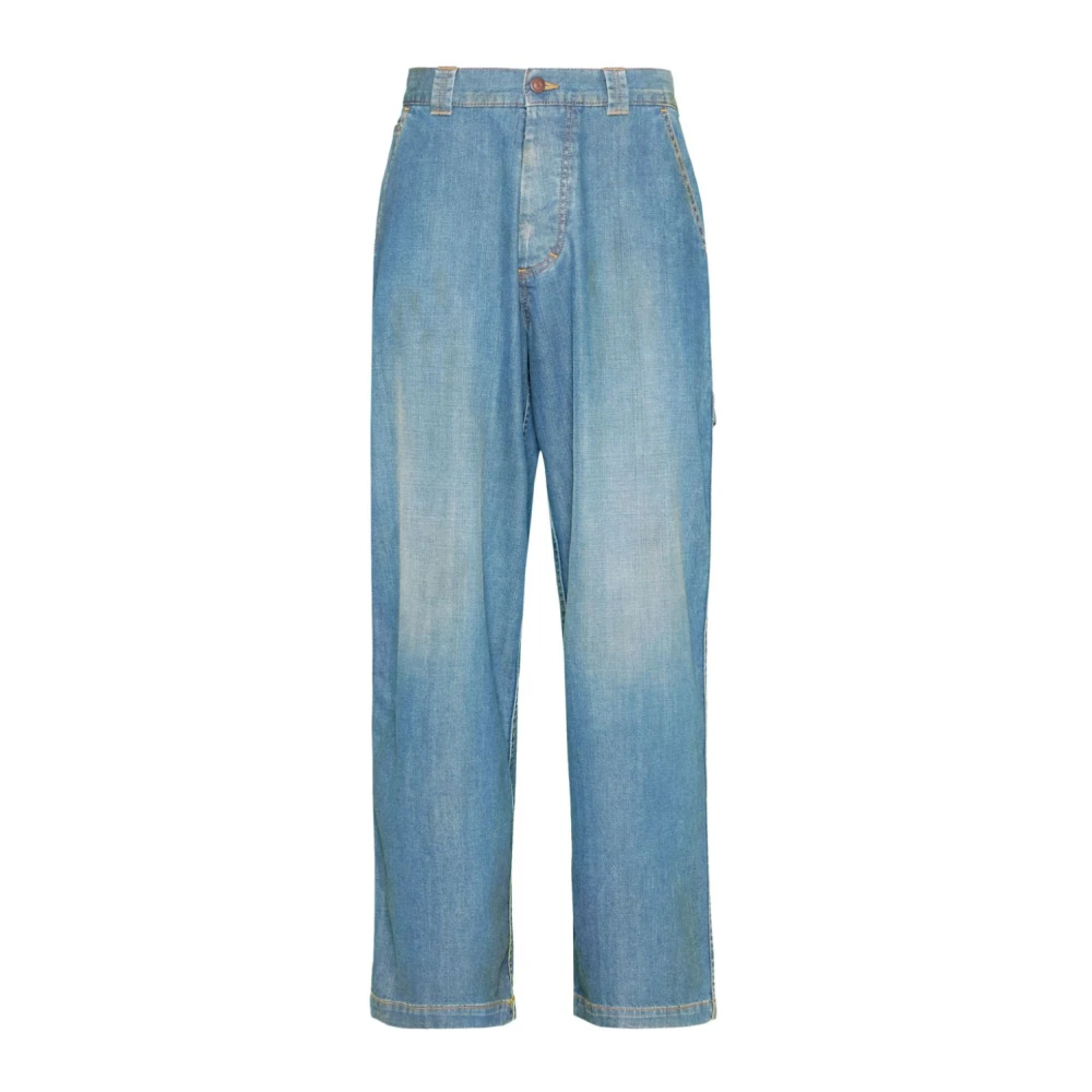 Maison Margiela Blauwe Jeans met 3 5 cm Hak Blue Dames