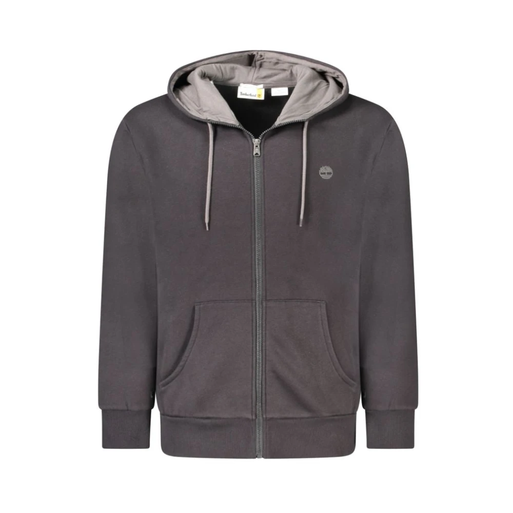 Timberland Men's Gray Zip-Throughs, M, Black Cotton Jumper