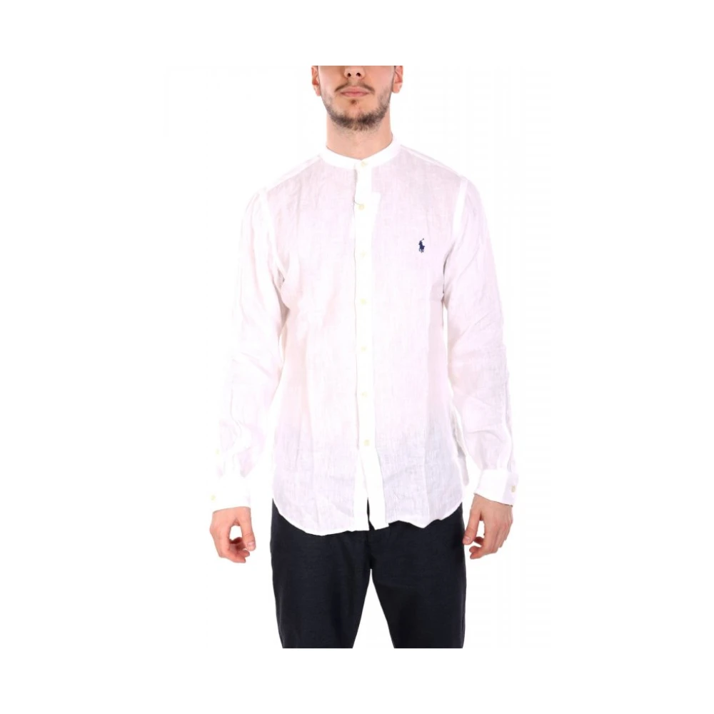 Ralph Lauren Herr Vit Skjortor L, Linne, Linen Shirt