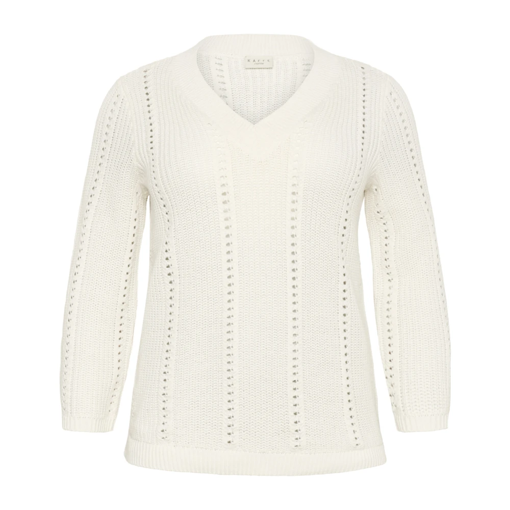 Knitwear > V-neck Knitwear - - Kaffe Curve - Modalova
