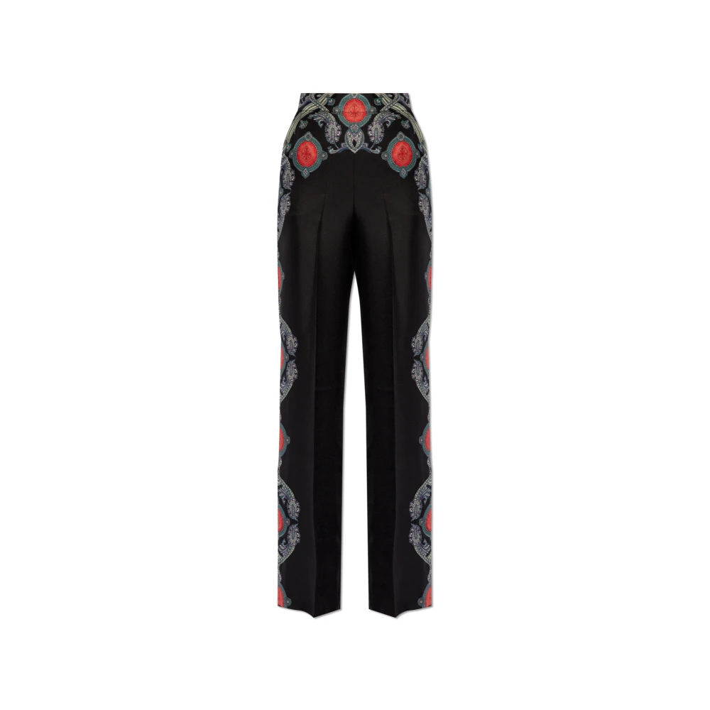 ETRO Zijden broek Blue Dames