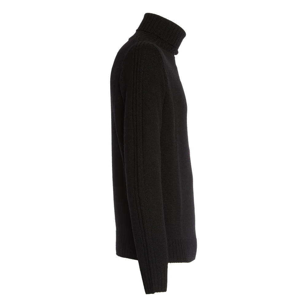 Dondup Zwarte Coltrui Sweater Aw24 Black Heren
