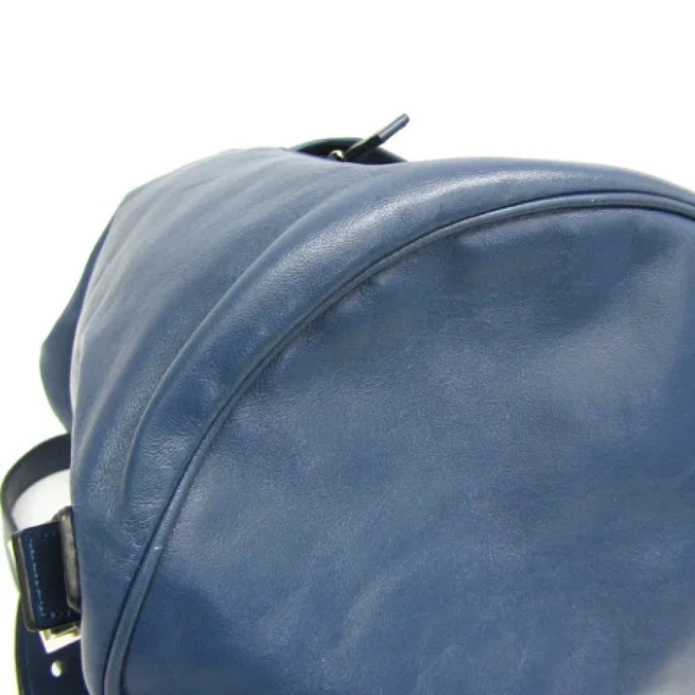 Prada Vintage Pre-owned Leather shoulder-bags Blue Dames