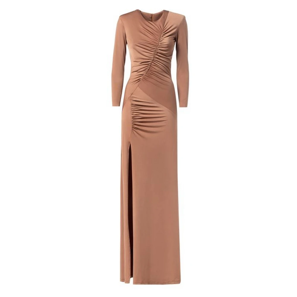 MVP wardrobe LA Ponche Long Dress Brown Dames