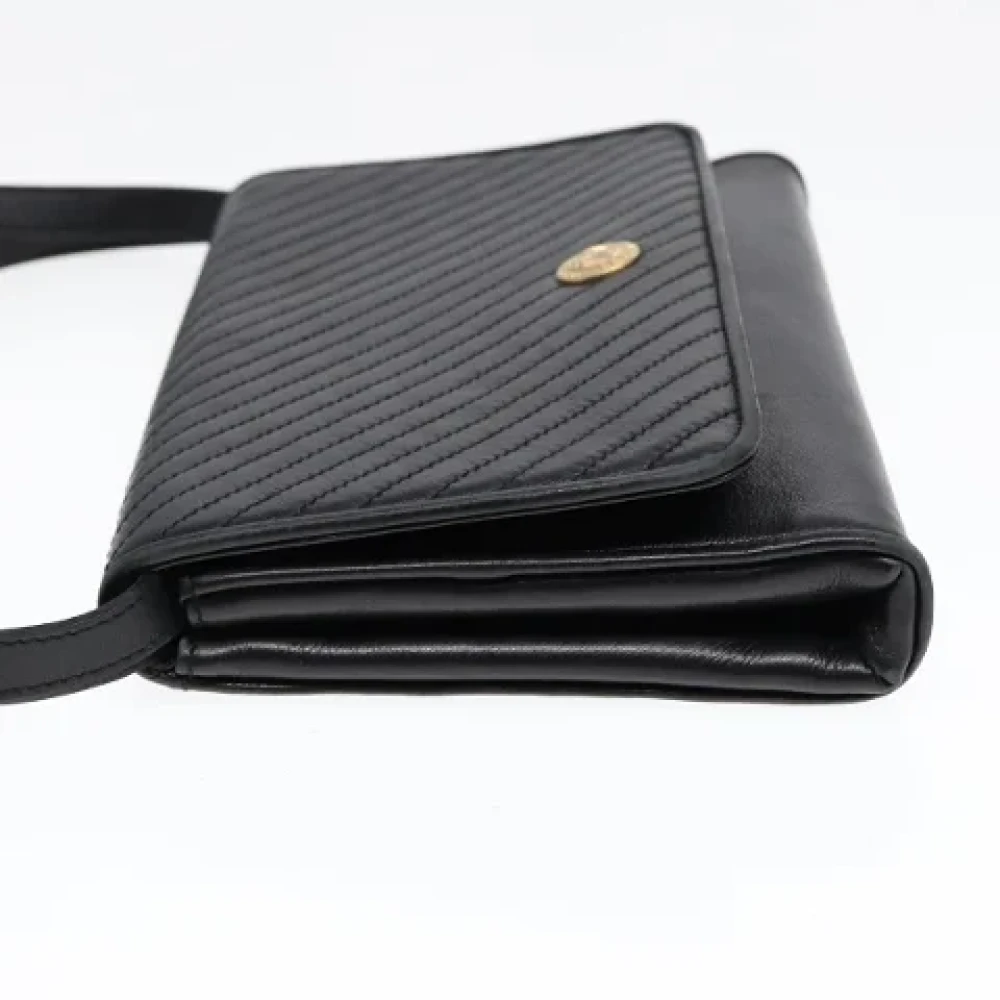 Celine Vintage Pre-owned Leather shoulder-bags Black Dames