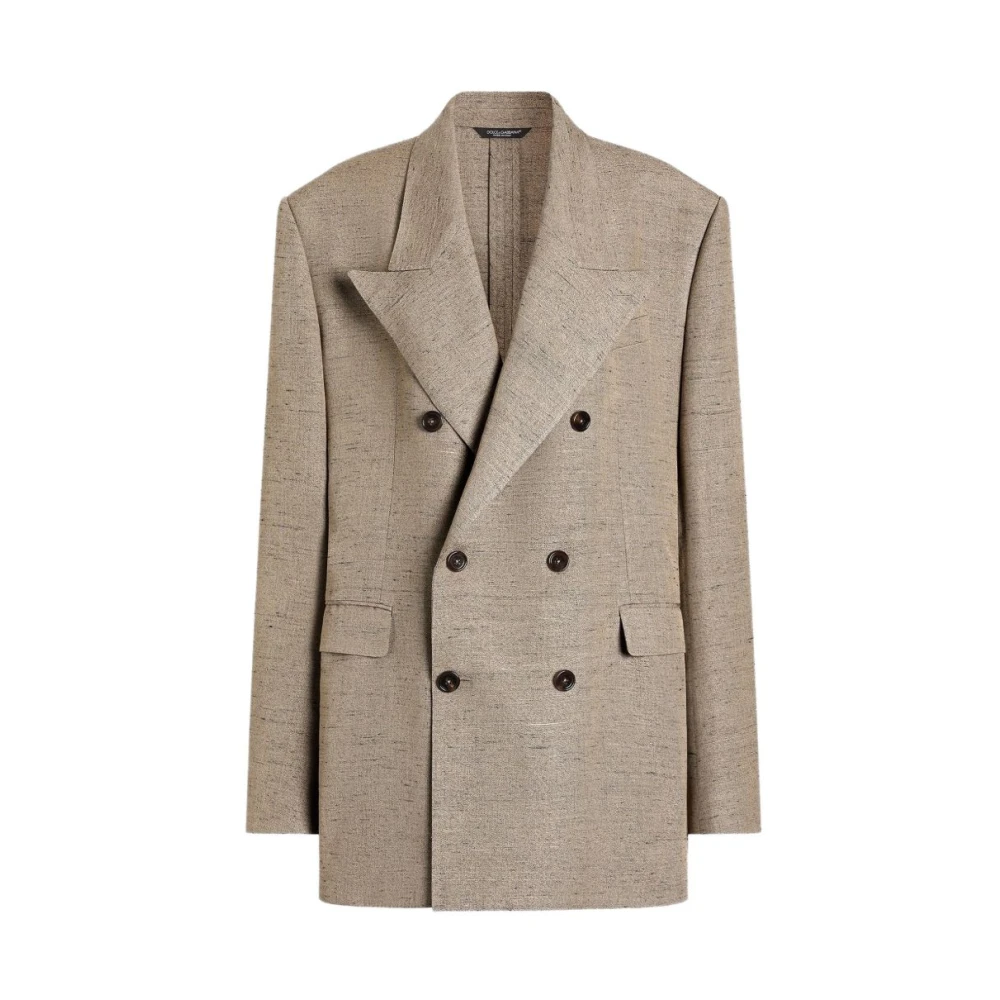 Dolce & Gabbana Women's Beige Blazers, S, Sicilia Double-Breasted Jacket