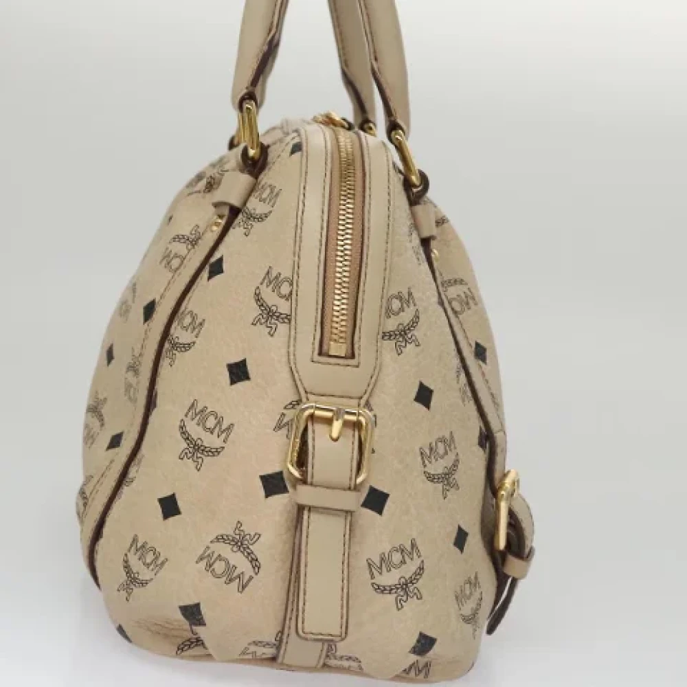 MCM Pre-owned Canvas handbags Beige Dames