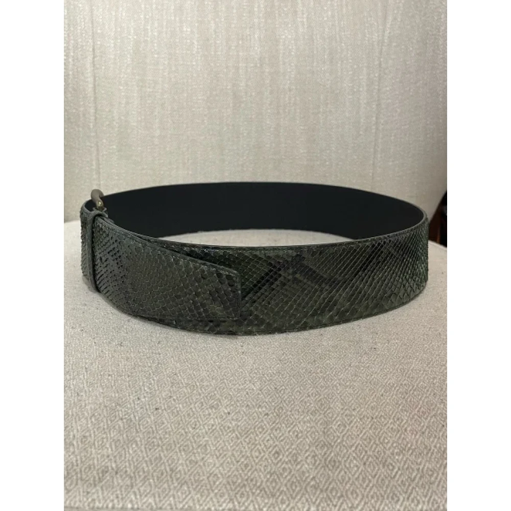 Yves Saint Laurent Vintage Pre-owned Leather belts Green Dames