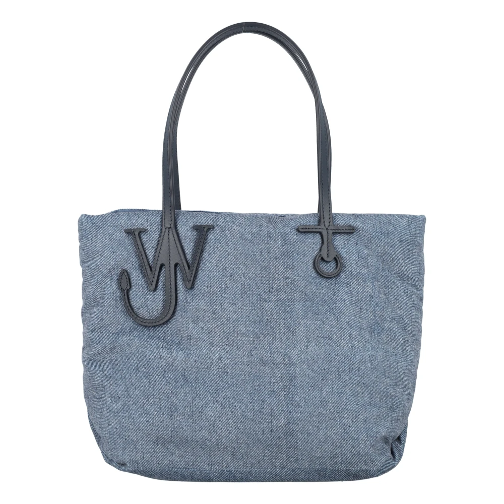 JW Anderson Blauwe Anker Denim Tote Tas Blue Unisex