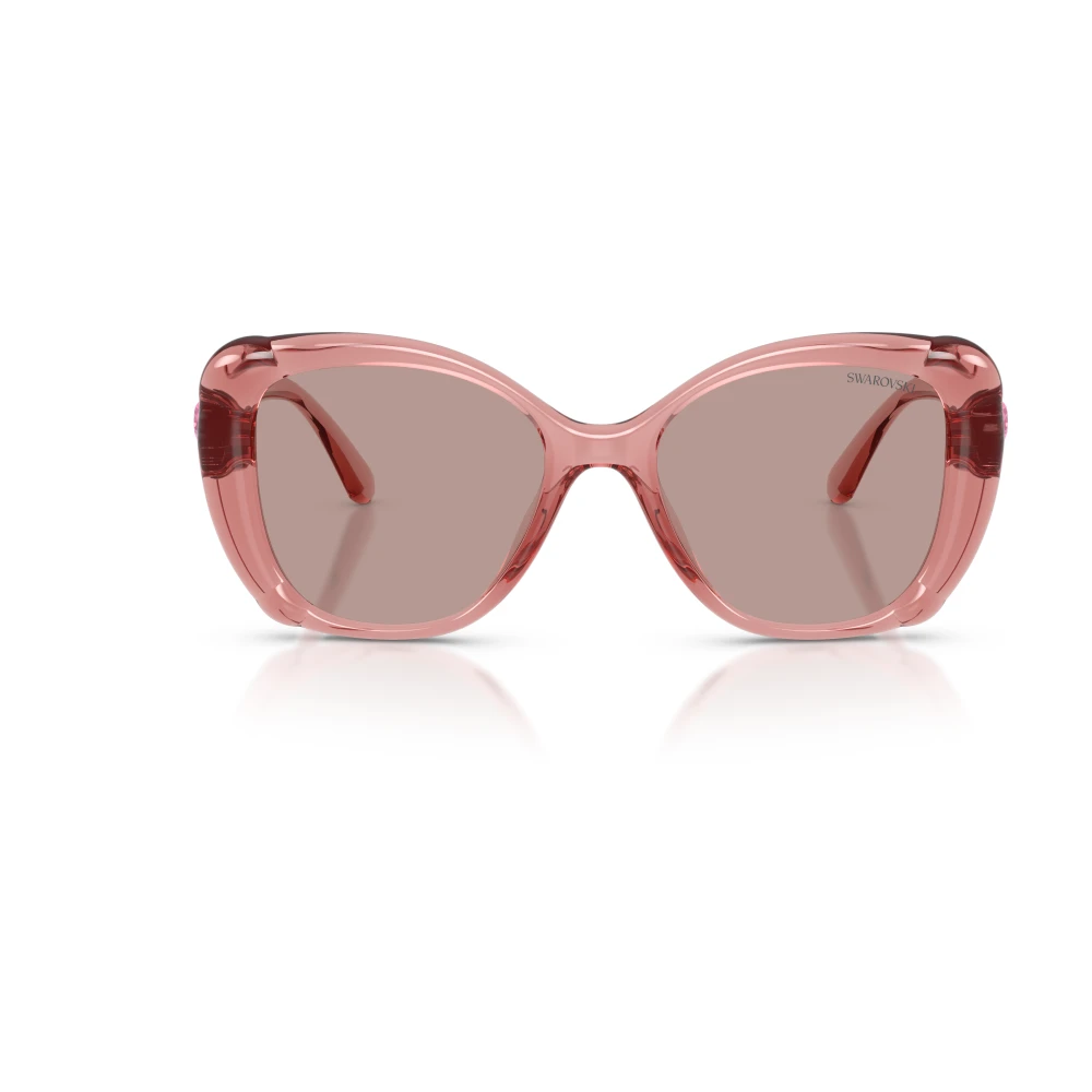 Swarovski Pink/Brown Sk6051u 30017N Woman Sunglasses Injected Butterfly Normal - Image 2