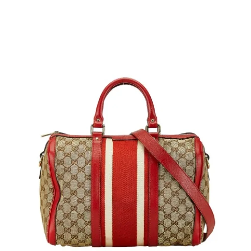Gucci Vintage Pre-owned Canvas handbags Beige Dames