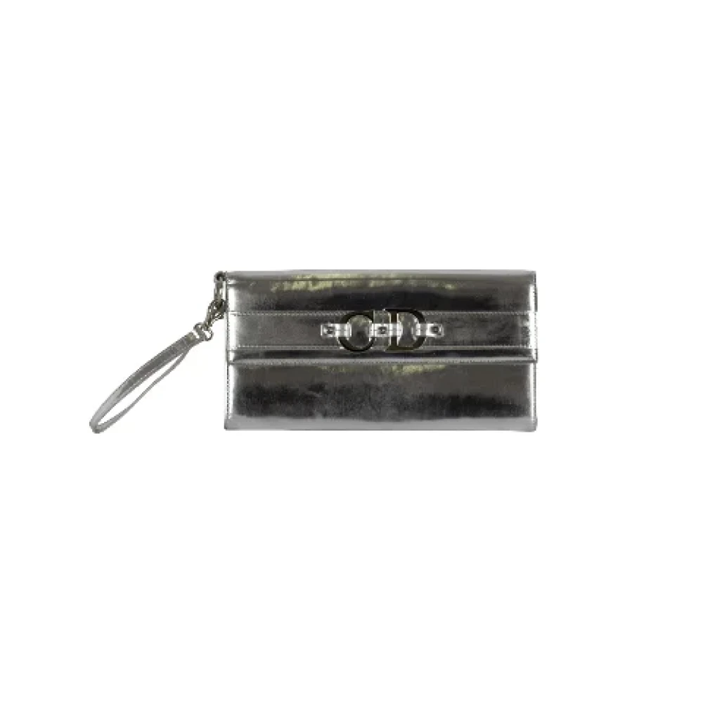 Dior Vintage Pre-owned Leather dior-bags Gray Dames
