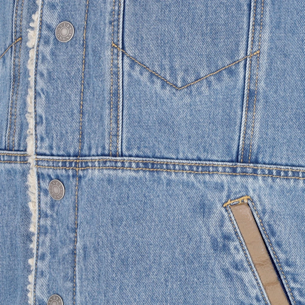 Guess Vintage Denim Jacket met Sherpa Kraag Blue Heren