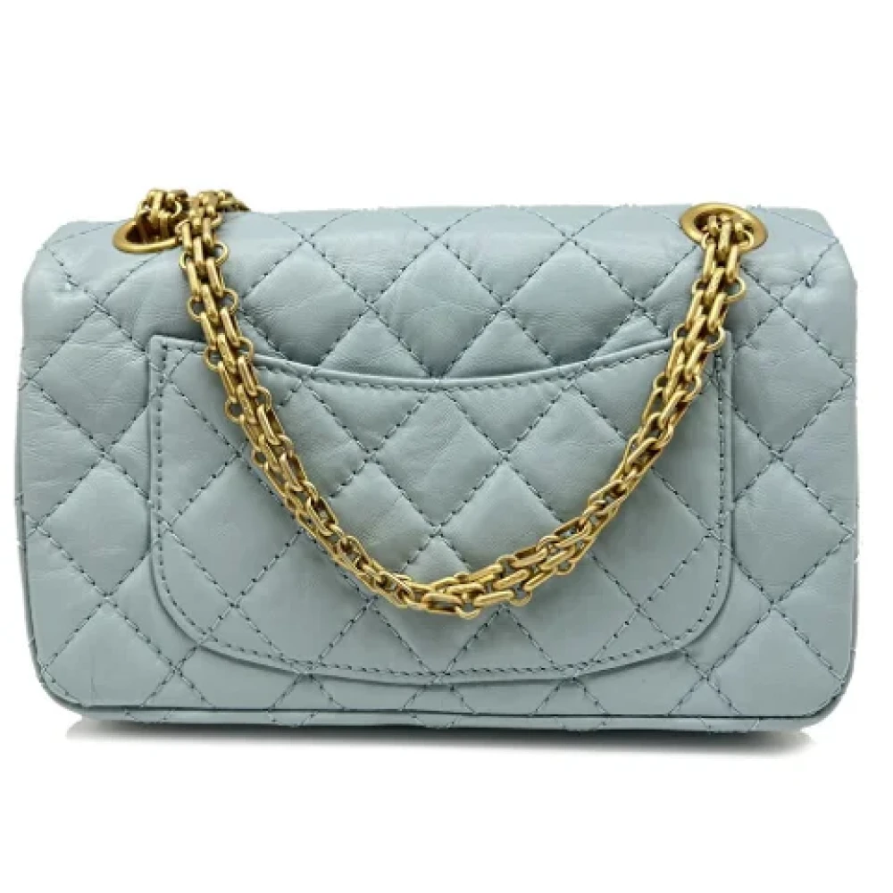 Chanel Vintage Pre-owned Leather chanel-bags Blue Dames