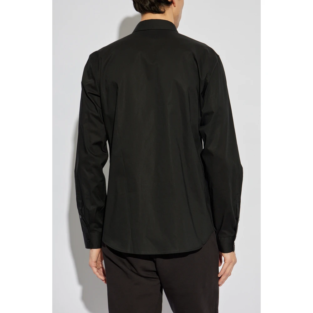 Versace Jeans Couture Shirt met bedrukt logo Black Heren