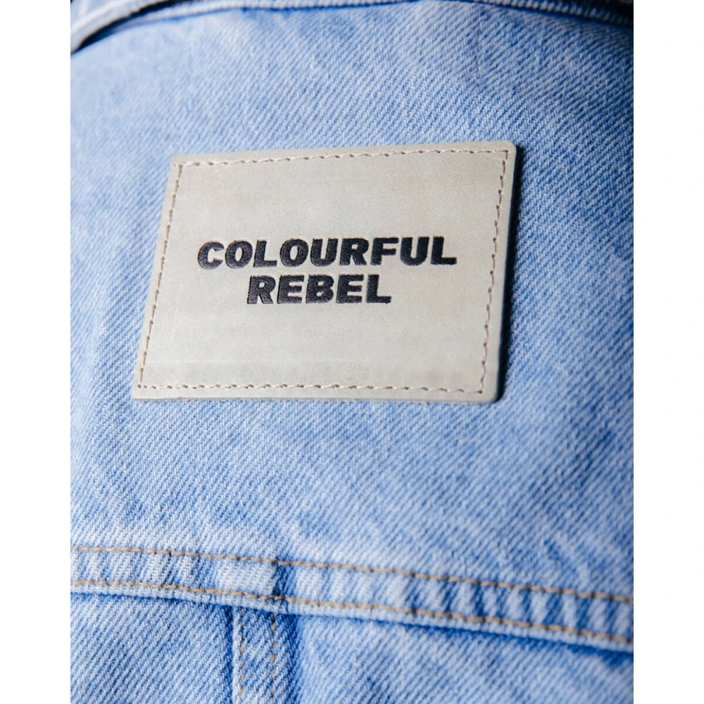 Colourful Rebel Cropped Denim Jack Blue Dames