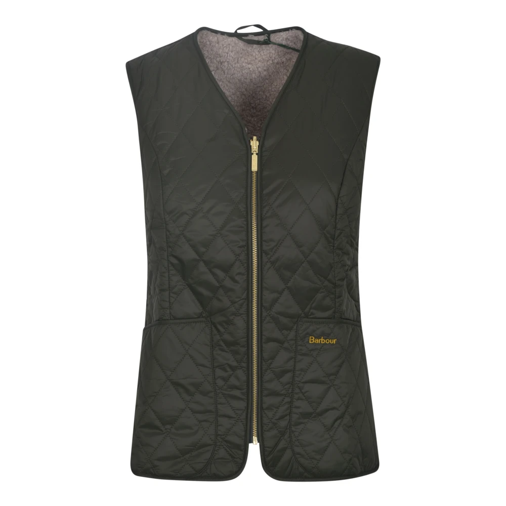 Barbour Olijfgroene Gewatteerde Gilet Jas Aw24 Black Dames