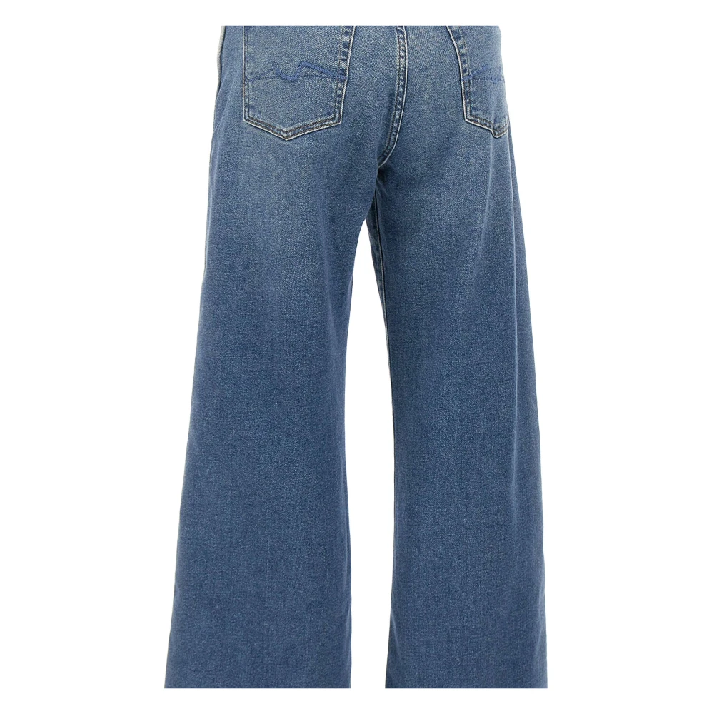 7 For All Mankind Wijde Jeans Denim Blue Dames