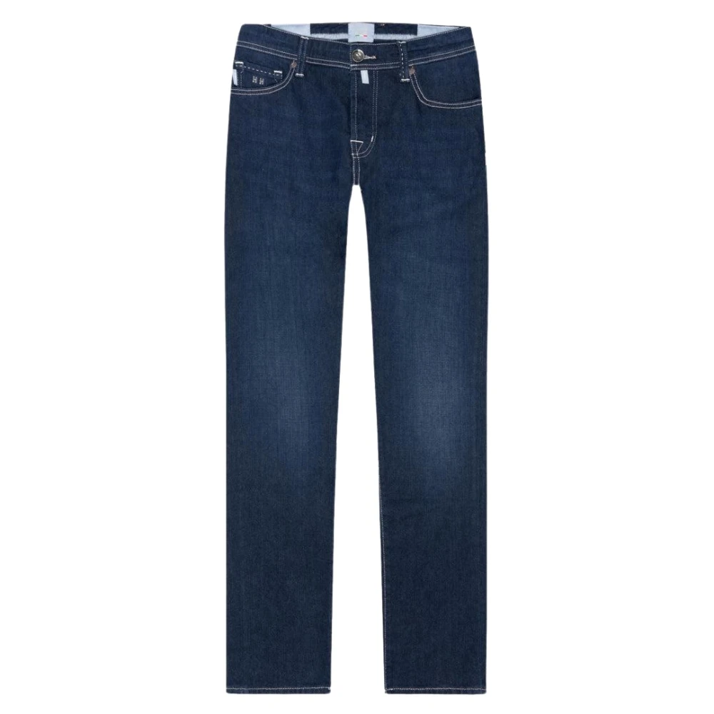 Tramarossa Leonardo Witte Stiksel Jeans Blue Heren