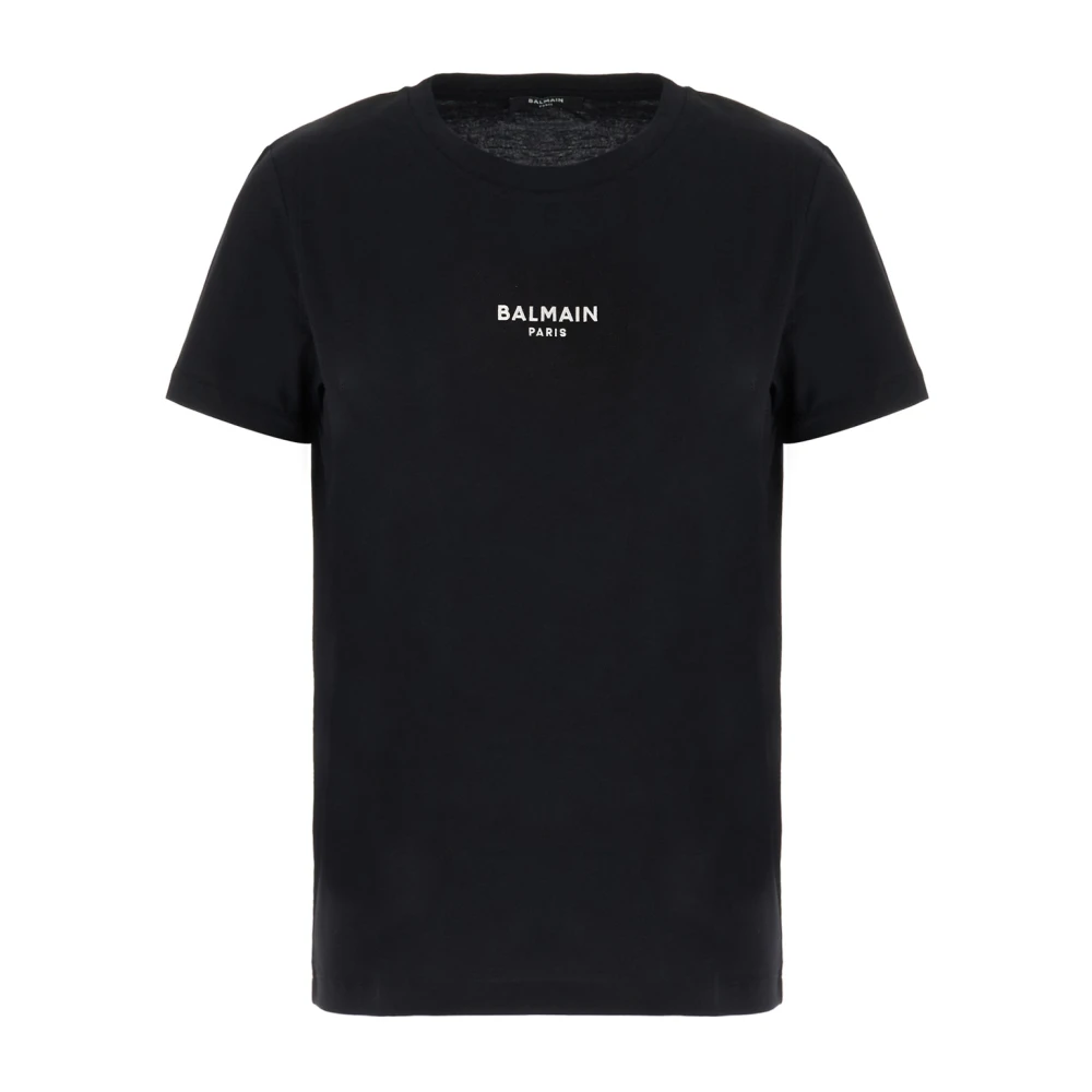 Balmain Donna Nero - T-Shirt "Paris" Ricamato - Tops - S