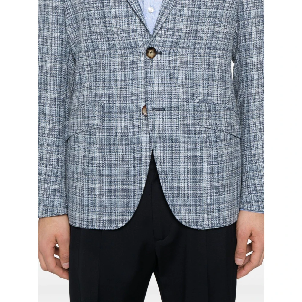 ETRO Lichtblauwe Blazer met Knopen en Zakken Blue Heren