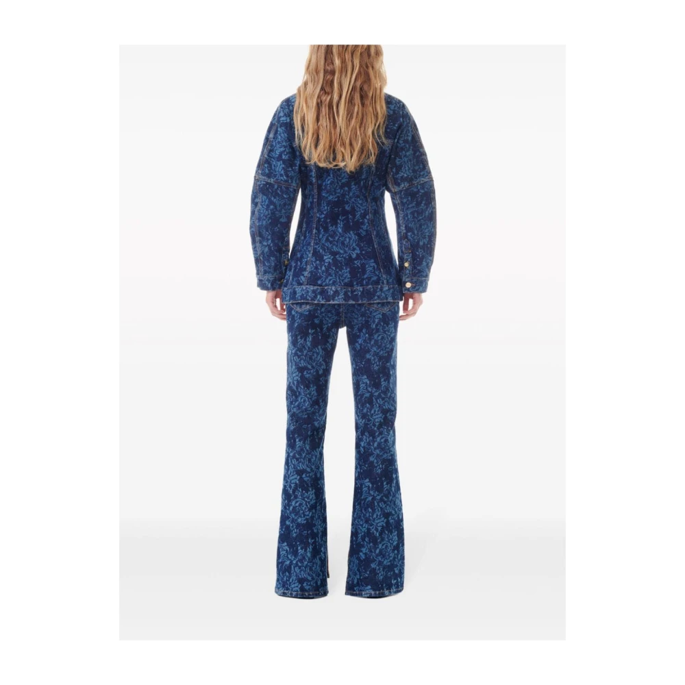 Ganni Stijlvolle Blazer voor Trendy Looks Blue Dames
