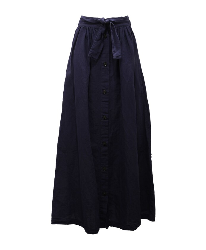 jupe-taille-haute-en-coton-lin