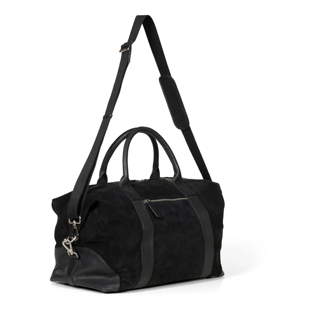 Howard London Zwarte Suède Weekendtas Black Heren