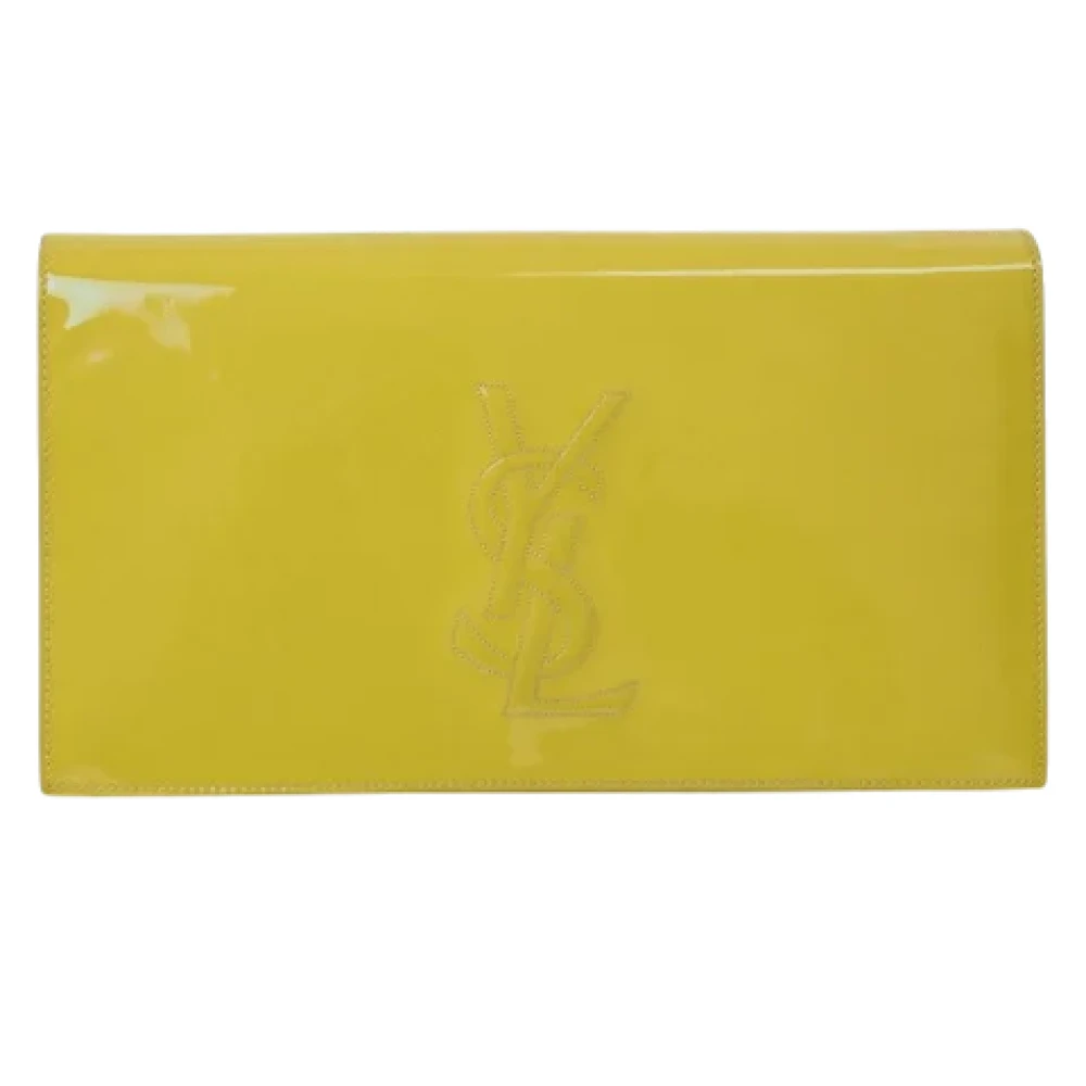 Yves Saint Laurent Vintage Pre-owned Leather clutches Yellow Dames