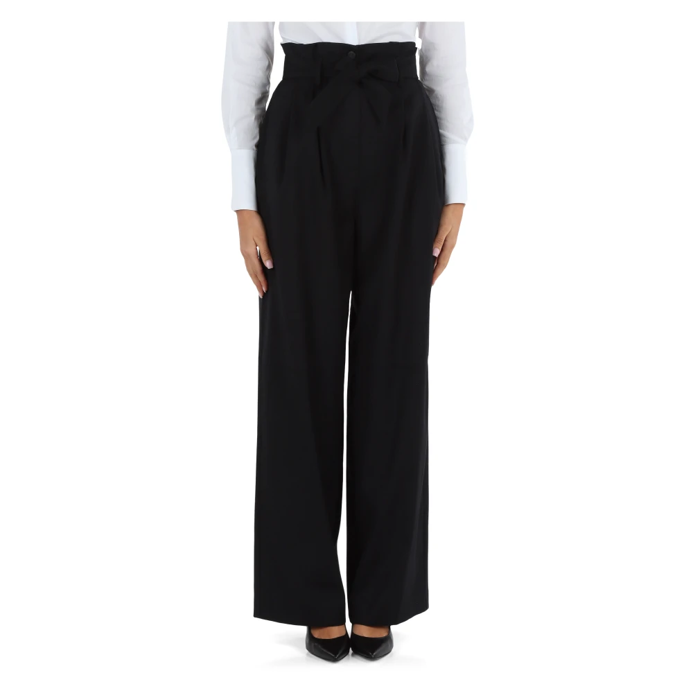 Pinko Pacman Wollen Broek Black Dames