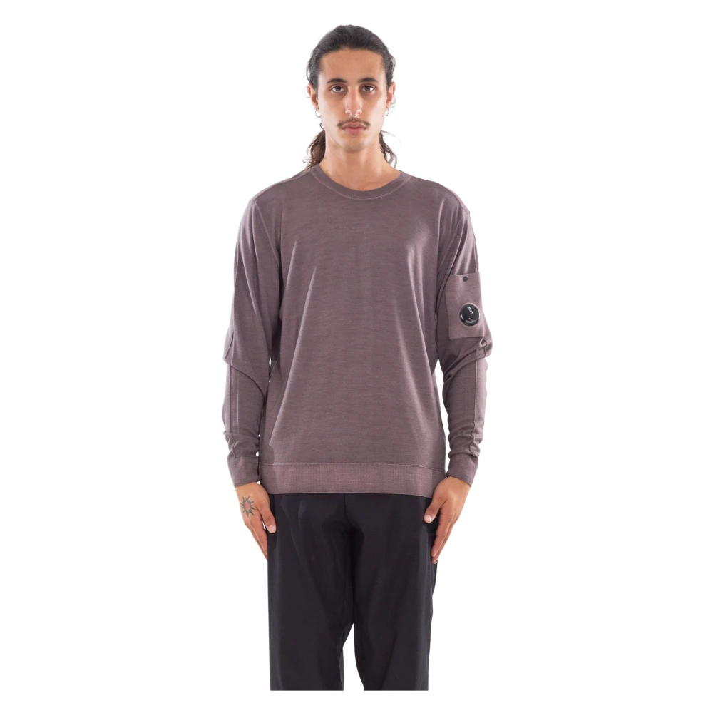 C.P. Company Snel Geverfd Merinowol Gebreid Purple Heren