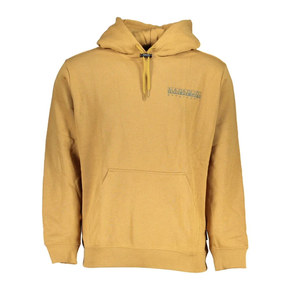 Napapijri Capuchontrui Beige Lange Mouw Logo Beige Heren