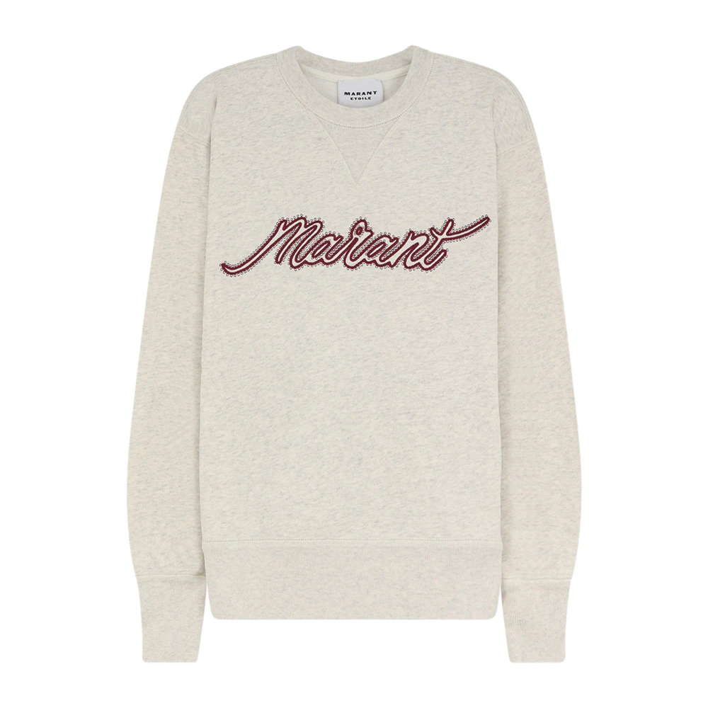 Marant Étoile Vrouw Beige Hoodies & Sweatvesten Dames, S, Katoen, Marant Etoile Truien