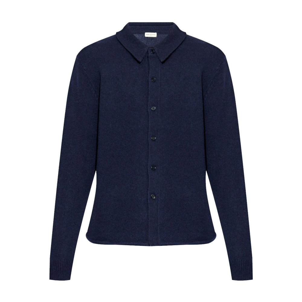 Dries Van Noten Marine Shirt 501 Stijl Blue Heren
