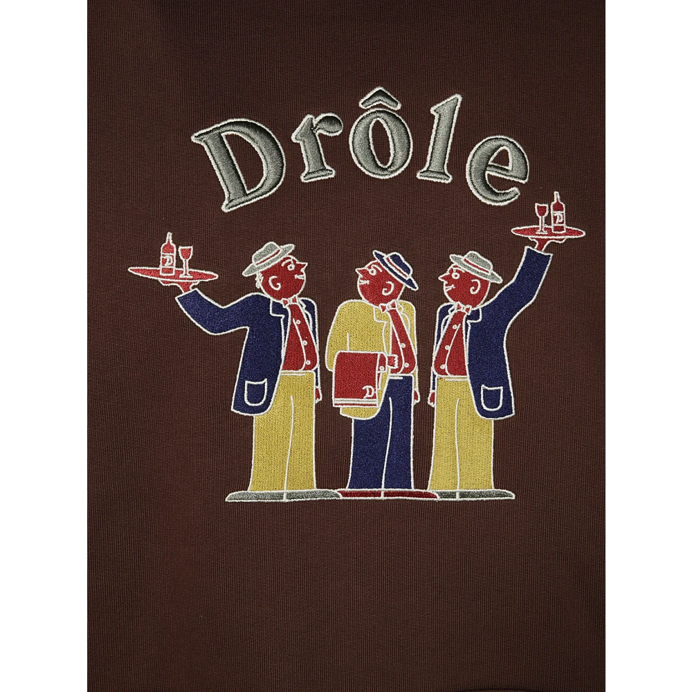 Drole de Monsieur Stijlvolle hoodie voor mannen Brown Heren