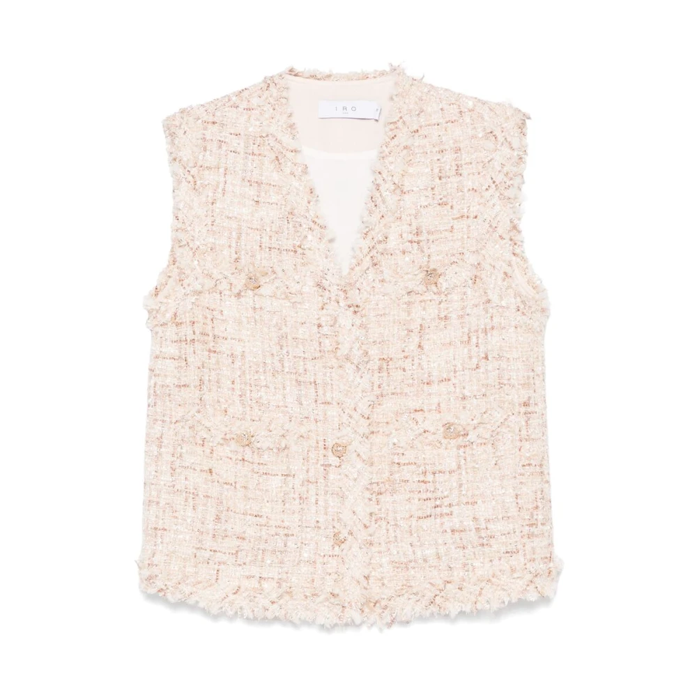 IRO Beige V-Hals Mouwloos Vest Beige Dames