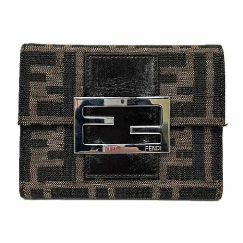 Fendi Vintage Pre-owned Canvas wallets Brown Dames