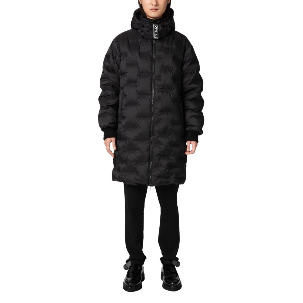 Iceberg Homme Noir - Piumino Lungo - Manteaux - Taille: Xl
