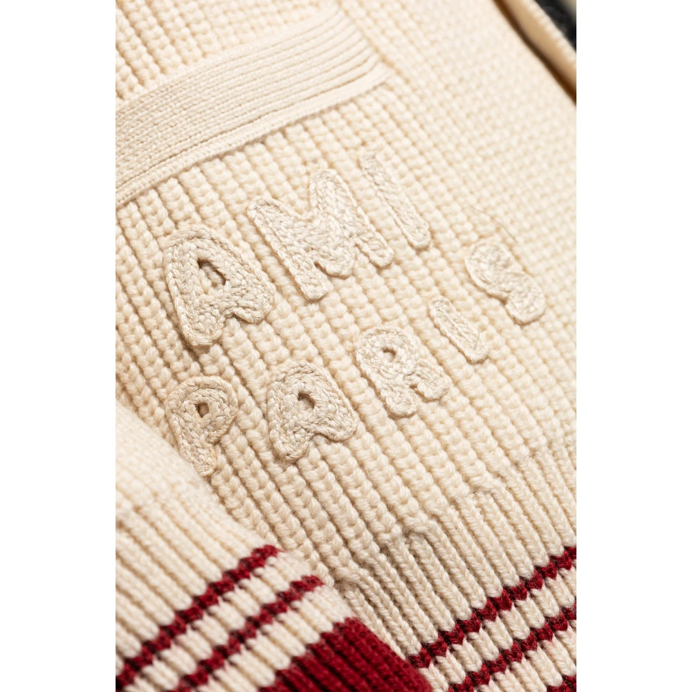 Ami Paris Wol wollen cardigan Beige Heren