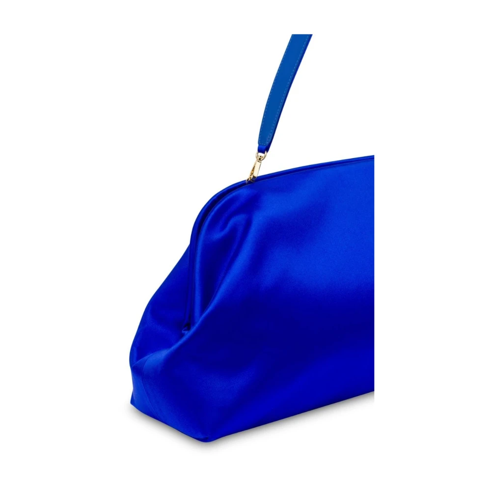 Philosophy di Lorenzo Serafini Blauwe Satijnen Gevouwen Design Handtas Blue Dames