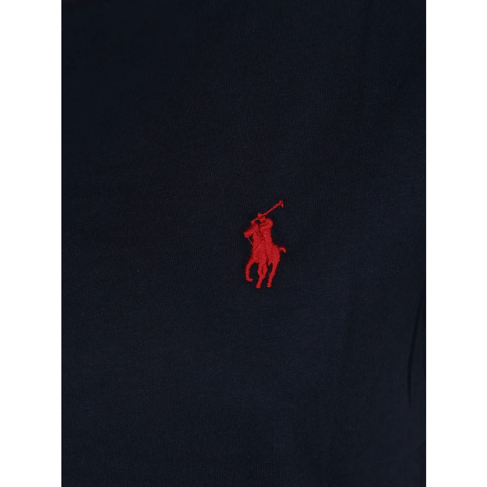 Ralph Lauren Stijlvol Logo T-Shirt Collectie Blue Dames