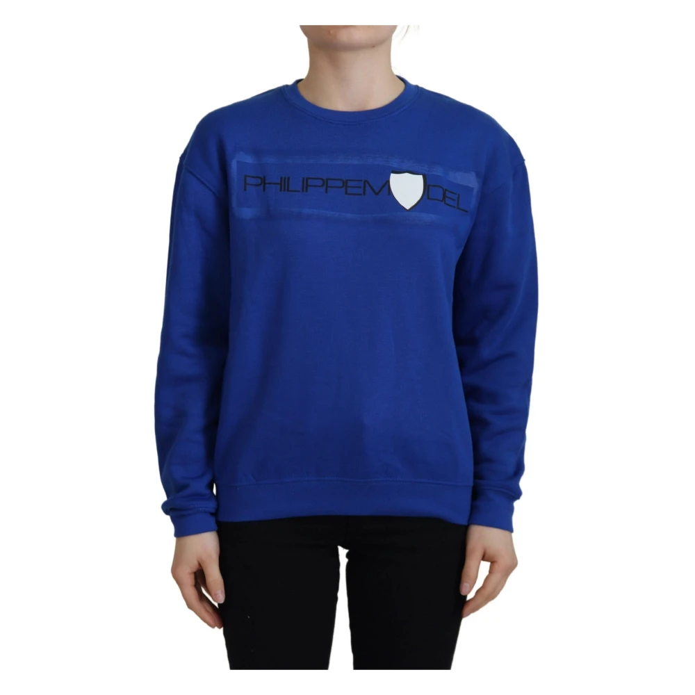 Philippe Model Long Sleeve Pullover Jumper - Female - Sweatshirts - Blue - Xs - Sweatshirts & Hoodies