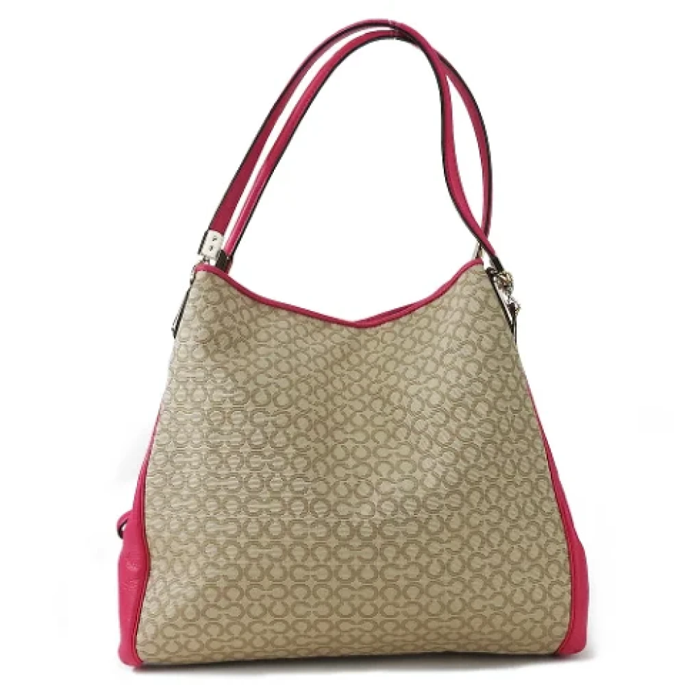Coach Pre-owned Canvas shoulder-bags Beige Dames