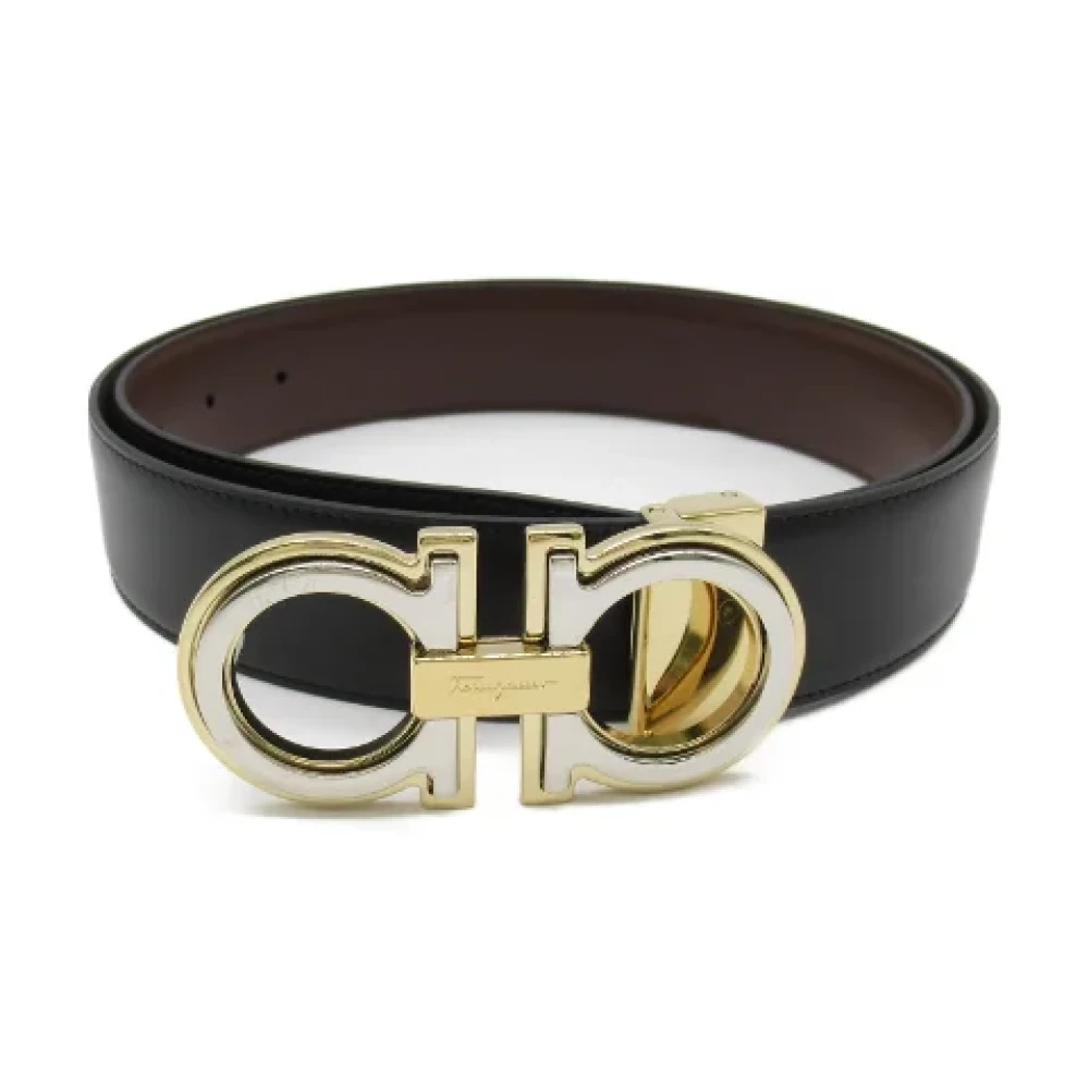 Salvatore Ferragamo Pre-owned Leather belts Black Dames