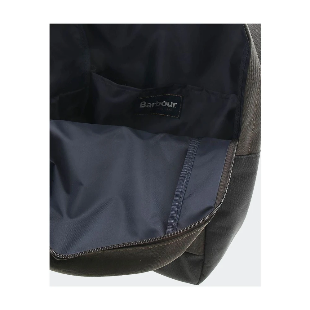 Barbour Canvas kleurblok rugzak met voorvak Green Unisex