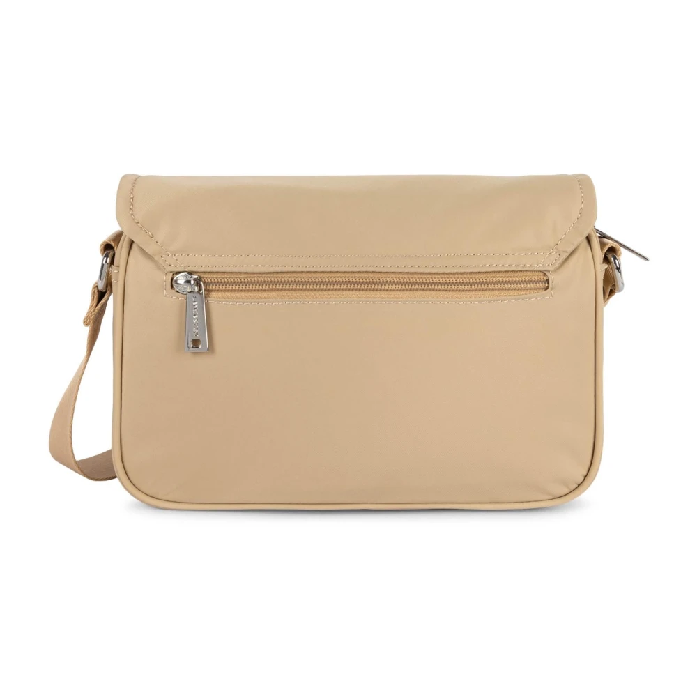 Lancaster Magnetische Flap Schoudertas Basic Vita Beige Dames