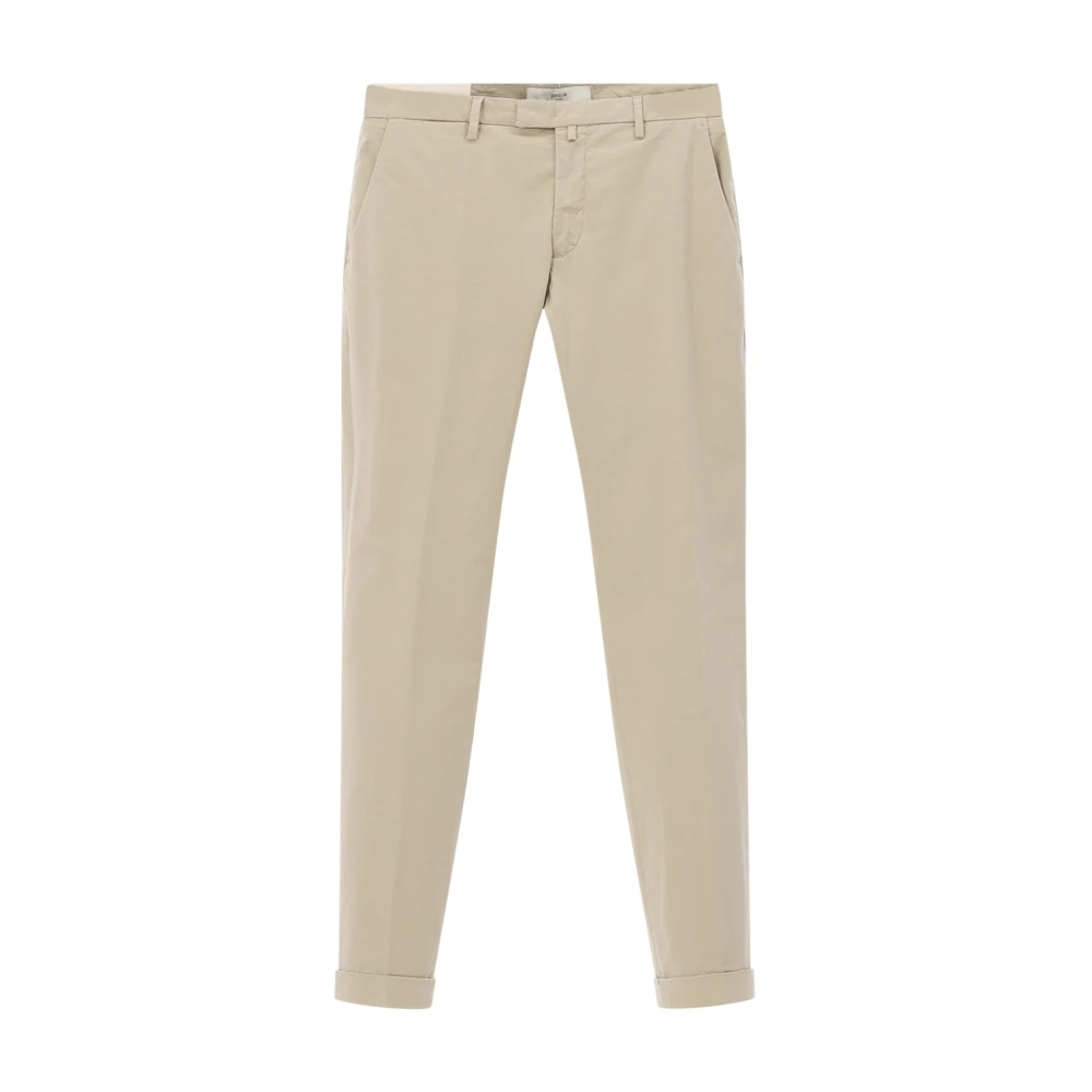 Briglia Herr Beige Byxor L, Bomull, Slim-Fit Stretch-Cotton Chinos